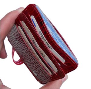 Zenga Orjinal Rugan Deri Cüzdanlı Kredi Kartlık 023-5 Kırmızı