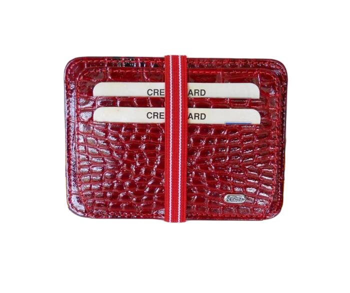 Zenga Orjinal Rugan Deri Cüzdanlı Kredi Kartlık 023-5 Kırmızı