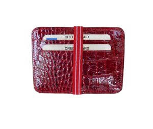 Zenga Orjinal Rugan Deri Cüzdanlı Kredi Kartlık 023-5 Kırmızı