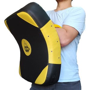 Leon Curved Büyük Boy Darbe Yastığı Kick-Boks Lowkick Pads Sarı