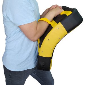 Leon Curved Büyük Boy Darbe Yastığı Kick-Boks Lowkick Pads Sarı