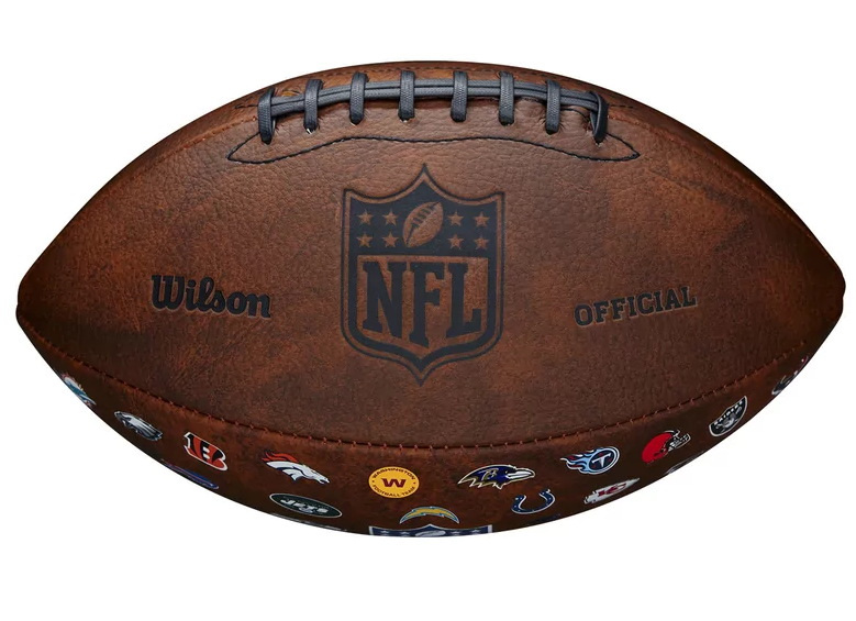 Wilson NFL Off Throwback 32 Team Logo Amerikan Futbol Topu