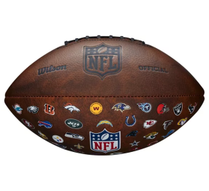 Wilson NFL Off Throwback 32 Team Logo Amerikan Futbol Topu