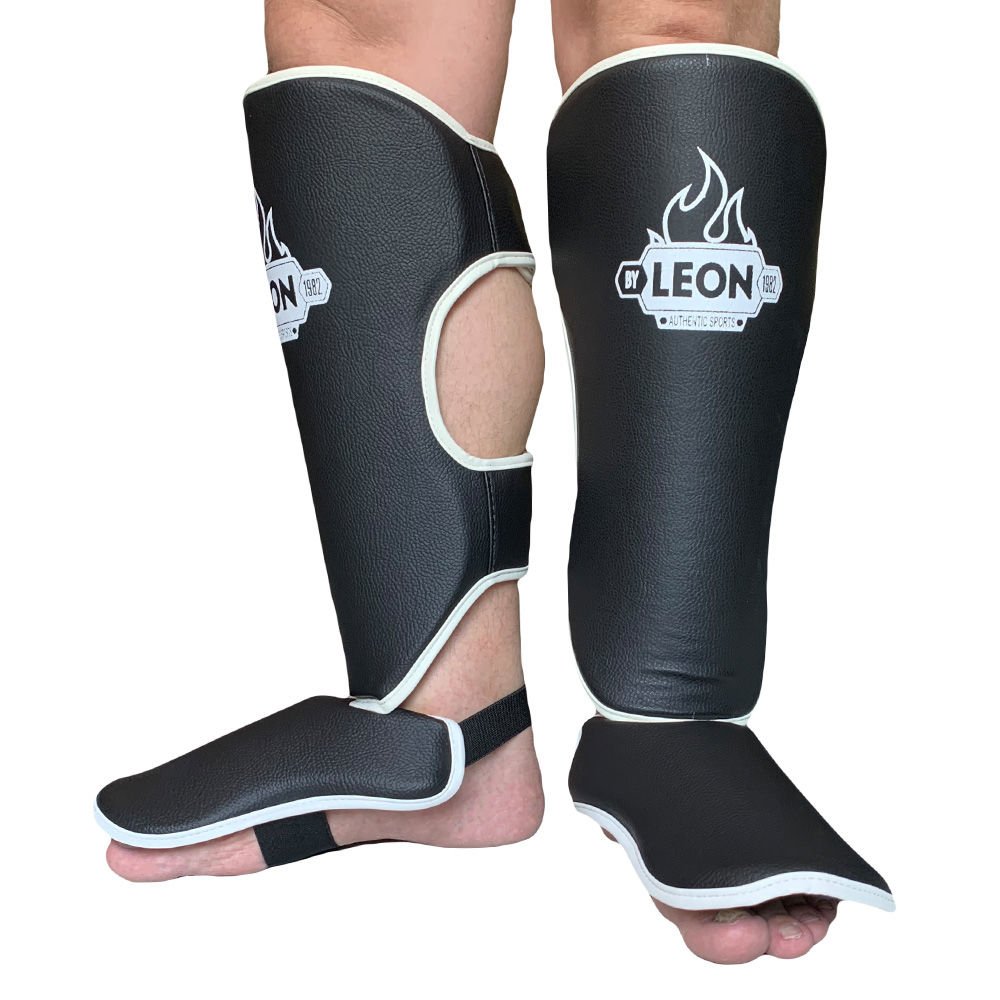 Leon Classic Muay Thai ve Kick Boks Ayak Kaval Koruyucu Siyah