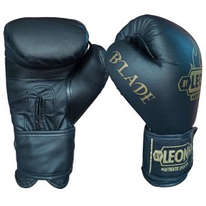 Leon Blade Training Boks, Kick Boks ve Muay Thai Eldiveni Siyah 10 Oz