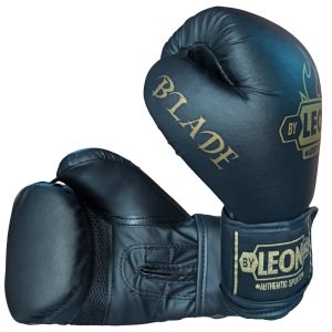 Leon Blade Training Boks, Kick Boks ve Muay Thai Eldiveni Siyah 10 Oz