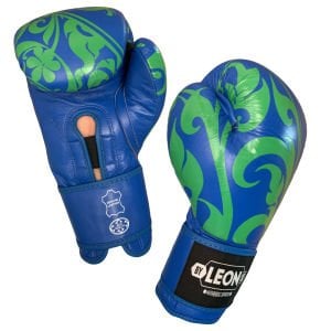 Leon Flower Deri Kick Boks ve Muay Thai Eldiveni Mavi