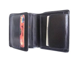 Zenga Orjinal Deri Küçük Boy Erkek Cüzdanı 121-1 Siyah