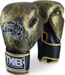 Top King Hakiki Deri Snake Kick Boks ve Muay Thai Eldiveni 12 Oz
