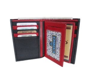 Zenga Orjinal Deri Erkek Cüzdanı 102-51 Siyah Kırmızı