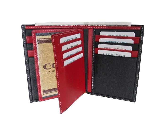 Zenga Orjinal Deri Erkek Cüzdanı 102-51 Siyah Kırmızı