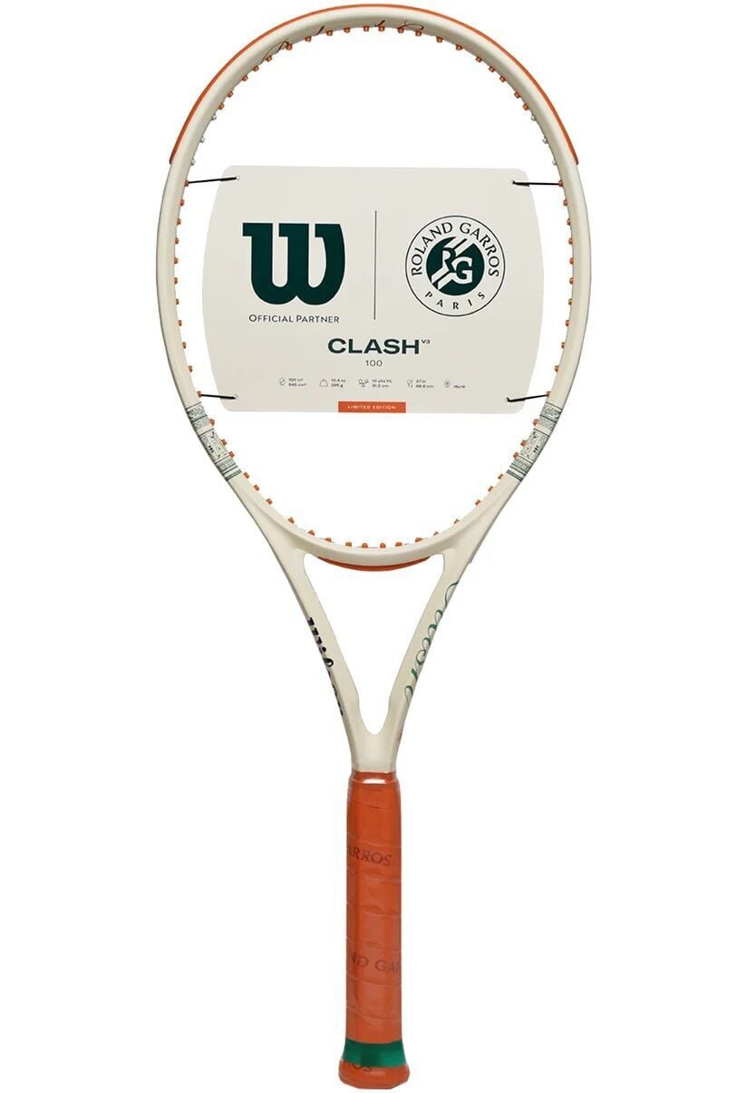 Wilson Clash 100L V3 Roland Garros Tenis Raketi 280 Gr. WR204411U2