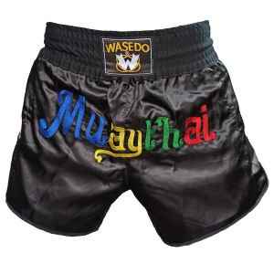 Wasedo Muay Thai Şortu Siyah