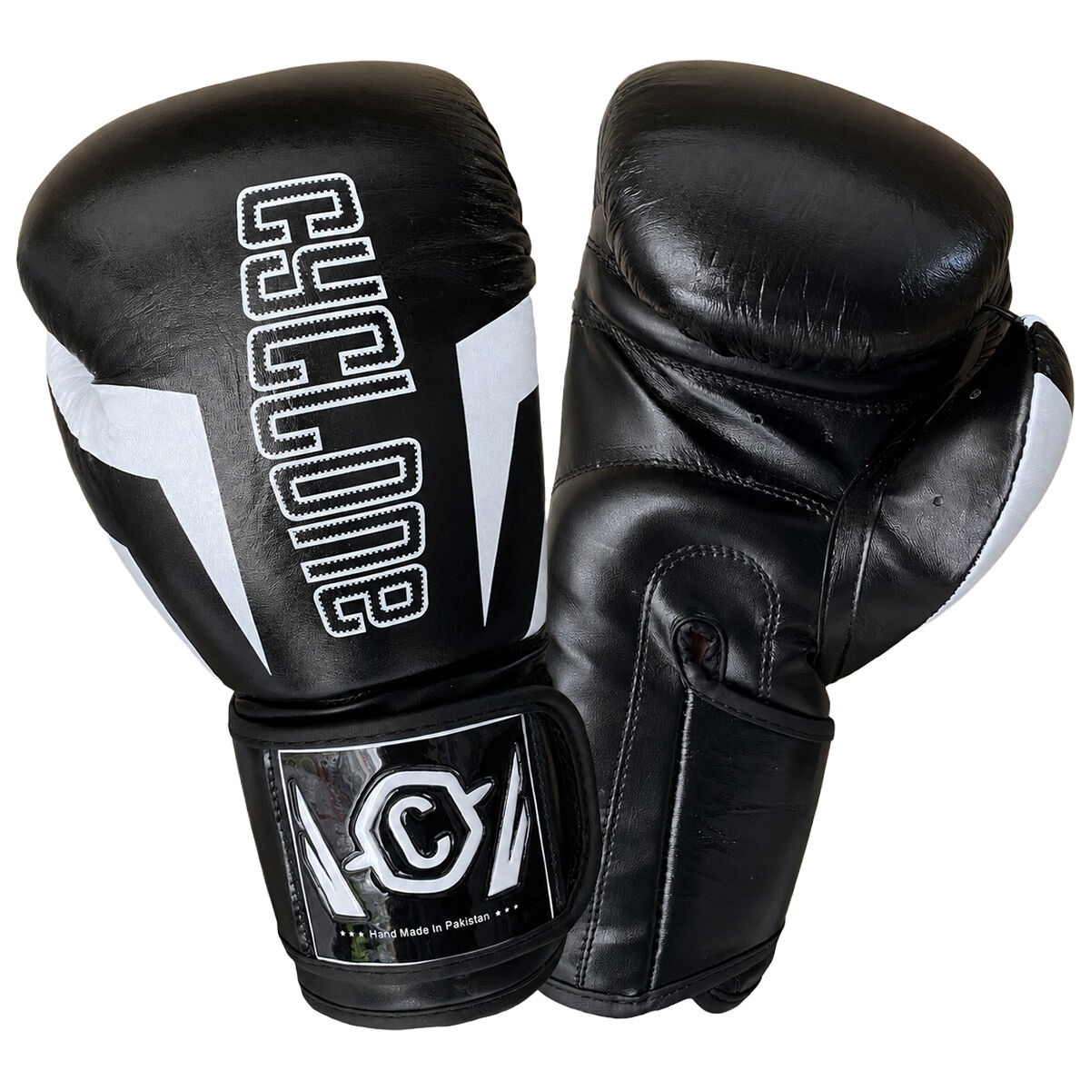 Cyclone Clash Orijinal Deri Boks ve Kick Boks Eldiveni Siyah