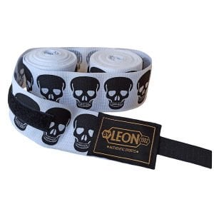 Leon Big Skulls Kuru Kafa 5 Metre Boks Bandajı Beyaz