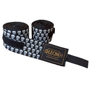Leon Mini Skulls Kuru Kafa 2,5 Metre Boks Bandajı Siyah