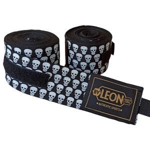 Leon Mini Skulls Kuru Kafa 2,5 Metre Boks Bandajı Siyah