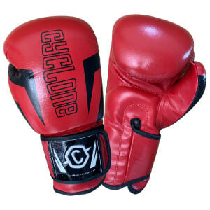 Cyclone Clash Orijinal Deri Boks ve Kick Boks Eldiveni Kırmızı