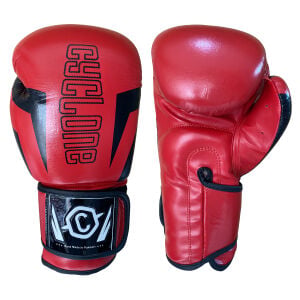 Cyclone Clash Orijinal Deri Boks ve Kick Boks Eldiveni Kırmızı