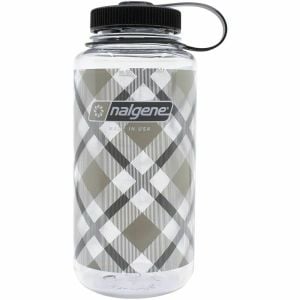 Nalgene 32 Oz Wide Mouth Suluk Matara 1 Litre Kare Desenli Gri