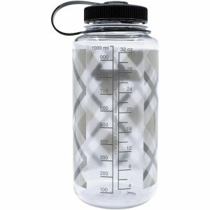 Nalgene 32 Oz Wide Mouth Suluk Matara 1 Litre Kare Desenli Gri