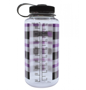Nalgene 32 Oz Wide Mouth Suluk Matara 1 Litre Kare Desenli Mor