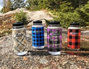 Nalgene 32 Oz Wide Mouth Suluk Matara 1 Litre Kare Desenli Mor
