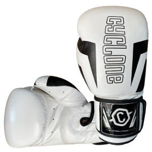 Cyclone Clash Orijinal Deri Boks ve Kick Boks Eldiveni Beyaz