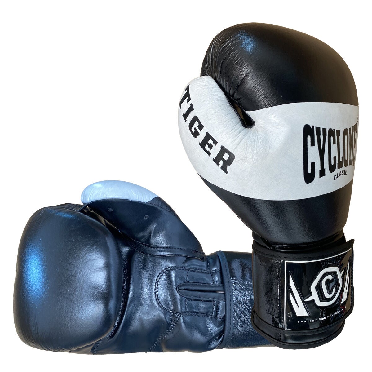 Cyclone Tiger Orijinal Deri Boks ve Kick Boks Eldiveni Siyah