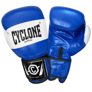 Cyclone Tiger Orijinal Deri Boks ve Kick Boks Eldiveni Mavi