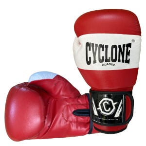 Cyclone Tiger Orijinal Deri Boks ve Kick Boks Eldiveni Kırmızı