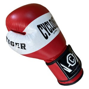 Cyclone Tiger Orijinal Deri Boks ve Kick Boks Eldiveni Kırmızı