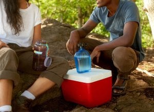 Nalgene Oasis Tritan Suluk Matara 32 Oz 1 Litre Buz mavisi
