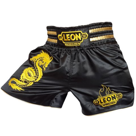 Leon Dragon Muay Thai ve Kick Boks Şortu Siyah XXL