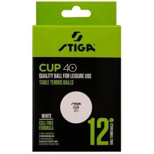 Stiga Cup 12'li Masa Tenisi Pinpon Topu Beyaz