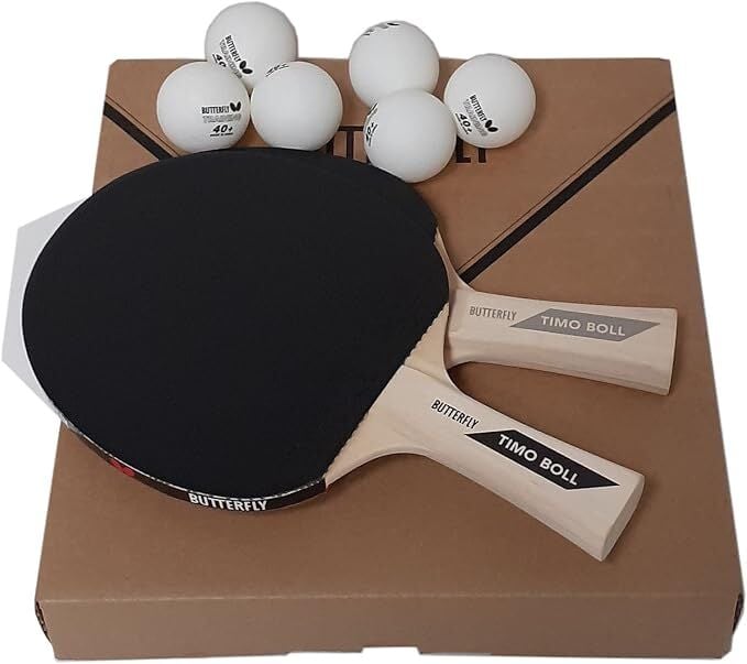 Butterfly Timo Boll ITTF Onaylı Masa Tenisi Raketi ve Top Seti