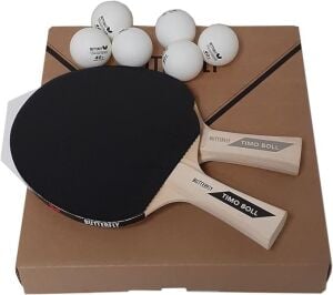 Butterfly Timo Boll ITTF Onaylı Masa Tenisi Raketi ve Top Seti