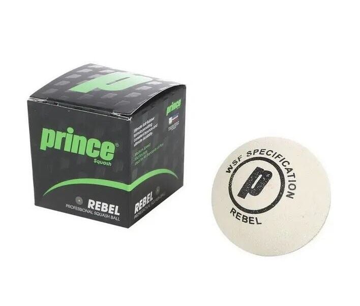 Prince Rebel Tek Sarı Noktalı Beyaz Squash Topu