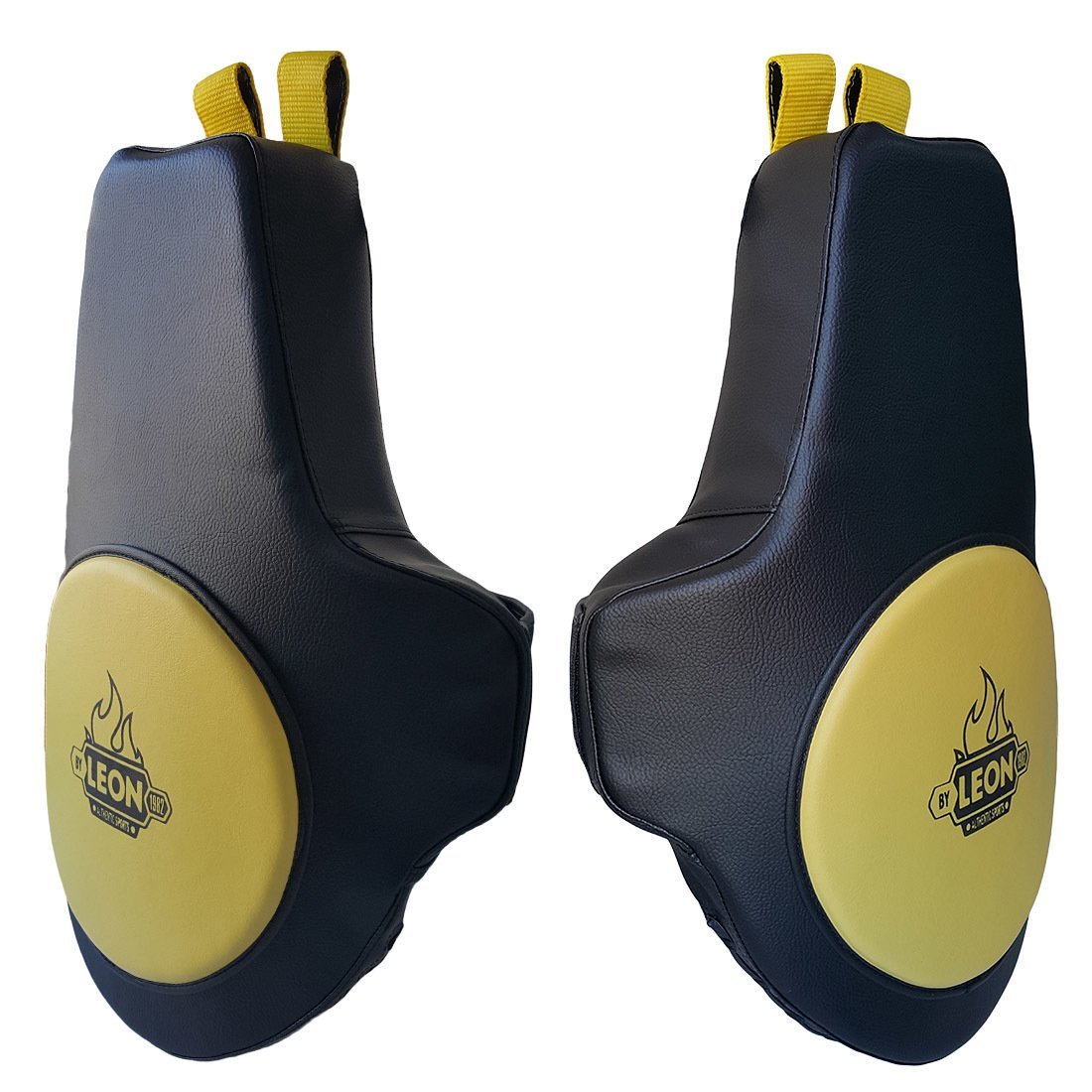 Leon Training Lowkick Pad Kick Boks ve Muay Thai Bacak Koruyucu Sarı