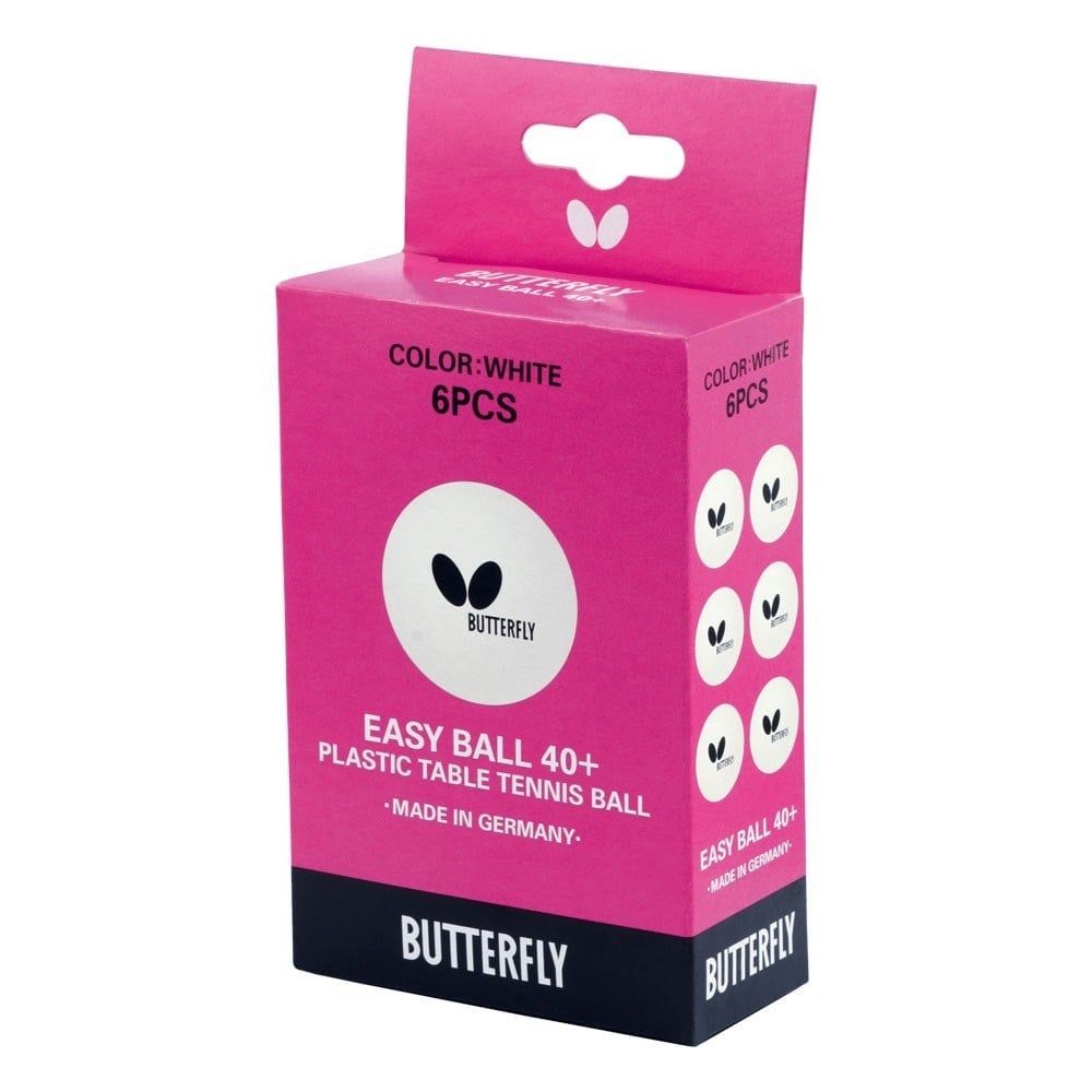 Butterfly Easy Ball 6lı Masa Tenisi Pinpon Topu Beyaz