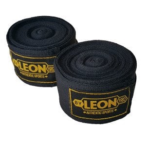 Leon Elastik Boks, Kick Boks ve Muay Thai Bandajı 7 Metre Siyah