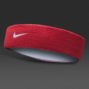 Nike Home And Away Headband Çift Taraflı Havlu Kafa Bandı Kırmızı Beyaz