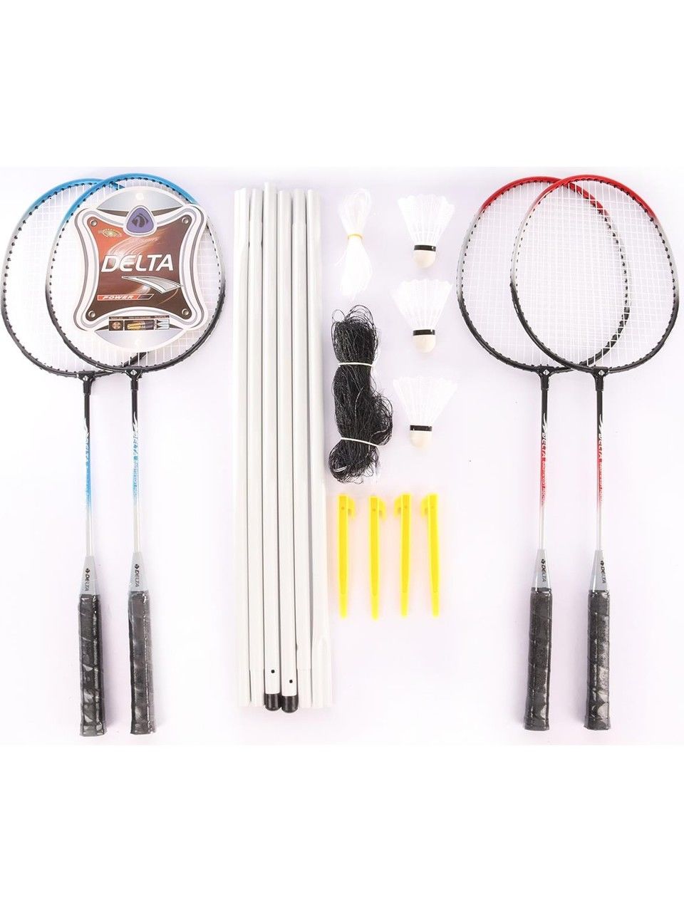 Delta 4 Adet Badminton Raketi, File, Direk ve Top Seti