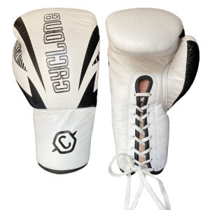 Cyclone Legion Hakiki Deri Boks ve Kick Boks Eldiveni Beyaz