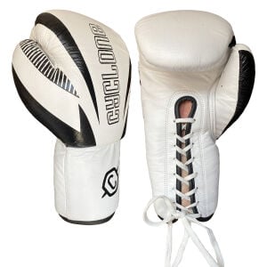 Cyclone Legion Hakiki Deri Boks ve Kick Boks Eldiveni Beyaz