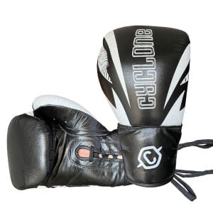 Cyclone Legion Hakiki Deri Boks ve Kick Boks Eldiveni Siyah