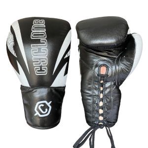 Cyclone Legion Hakiki Deri Boks ve Kick Boks Eldiveni Siyah