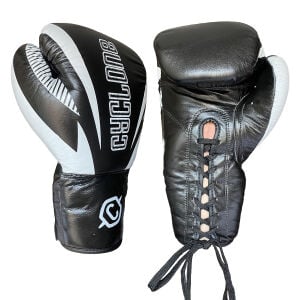 Cyclone Legion Hakiki Deri Boks ve Kick Boks Eldiveni Siyah