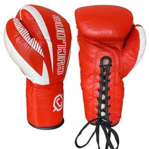 Cyclone Legion Hakiki Deri Boks ve Kick Boks Eldiveni Kırmızı