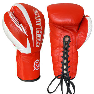 Cyclone Legion Hakiki Deri Boks ve Kick Boks Eldiveni Kırmızı